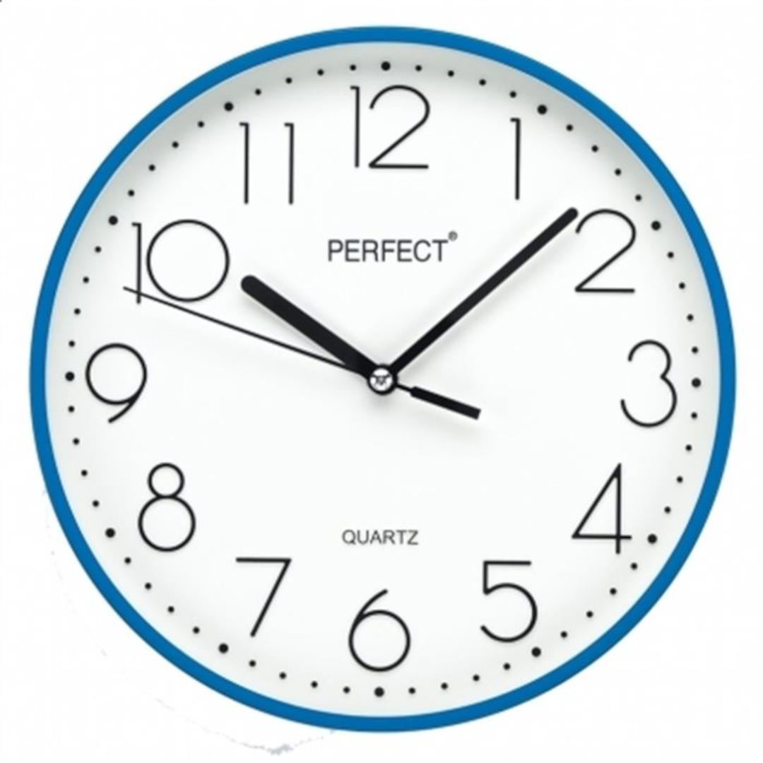 Zegar ścienny analogowy Perfect FX5814 niebieski Ø 22