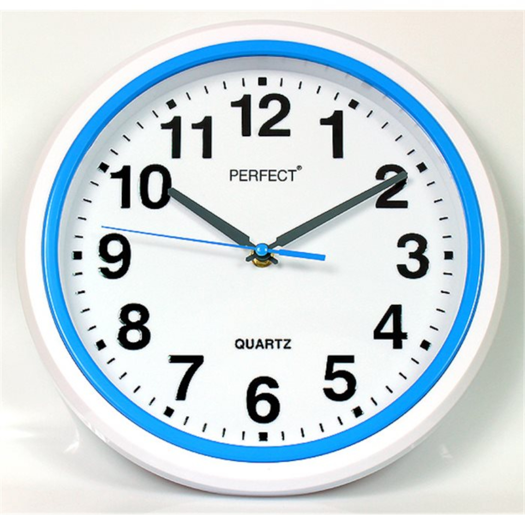 Zegar ścienny analogowy Perfect FX5841 niebieski Ø 35