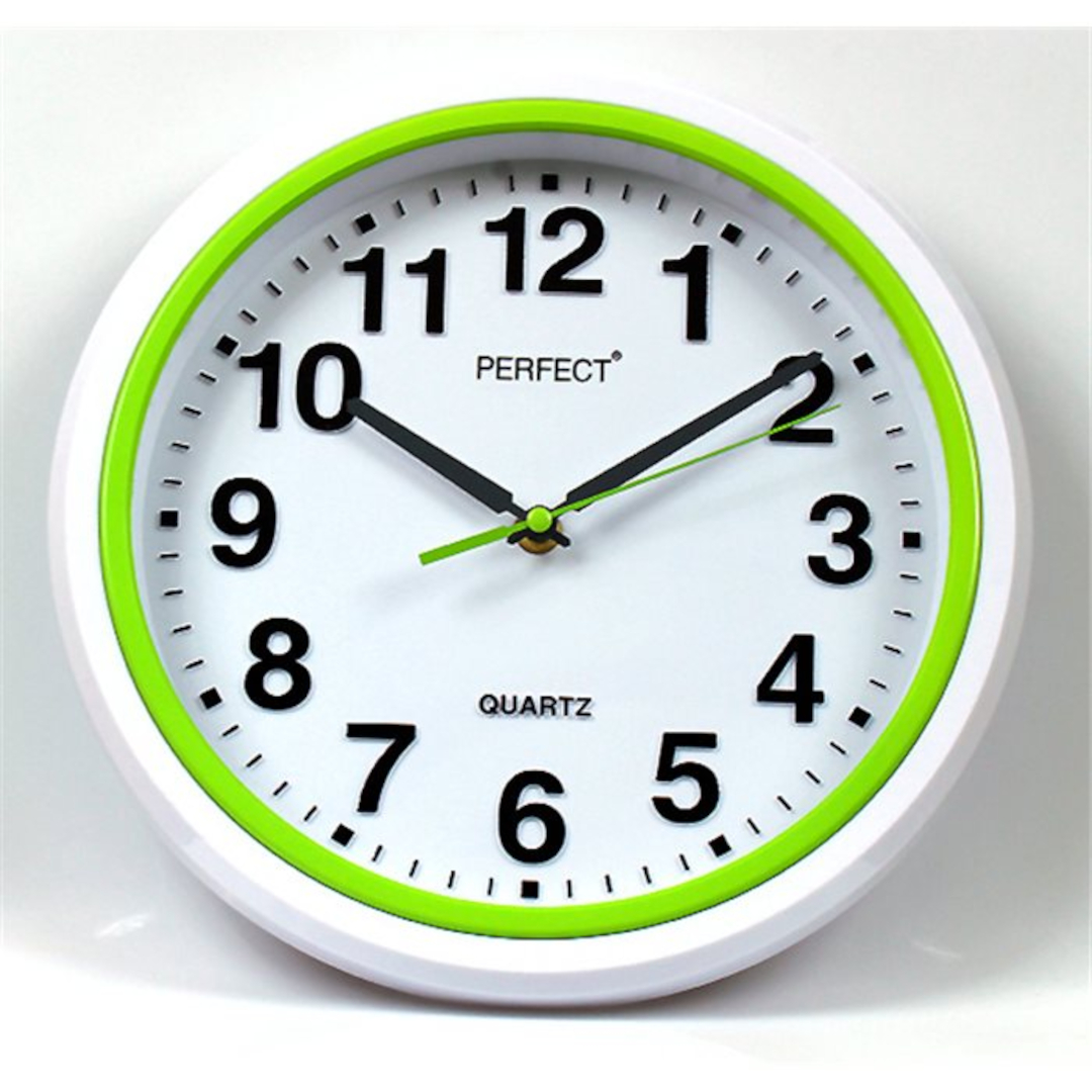 Zegar ścienny analogowy Perfect FX5841 zielony Ø 35